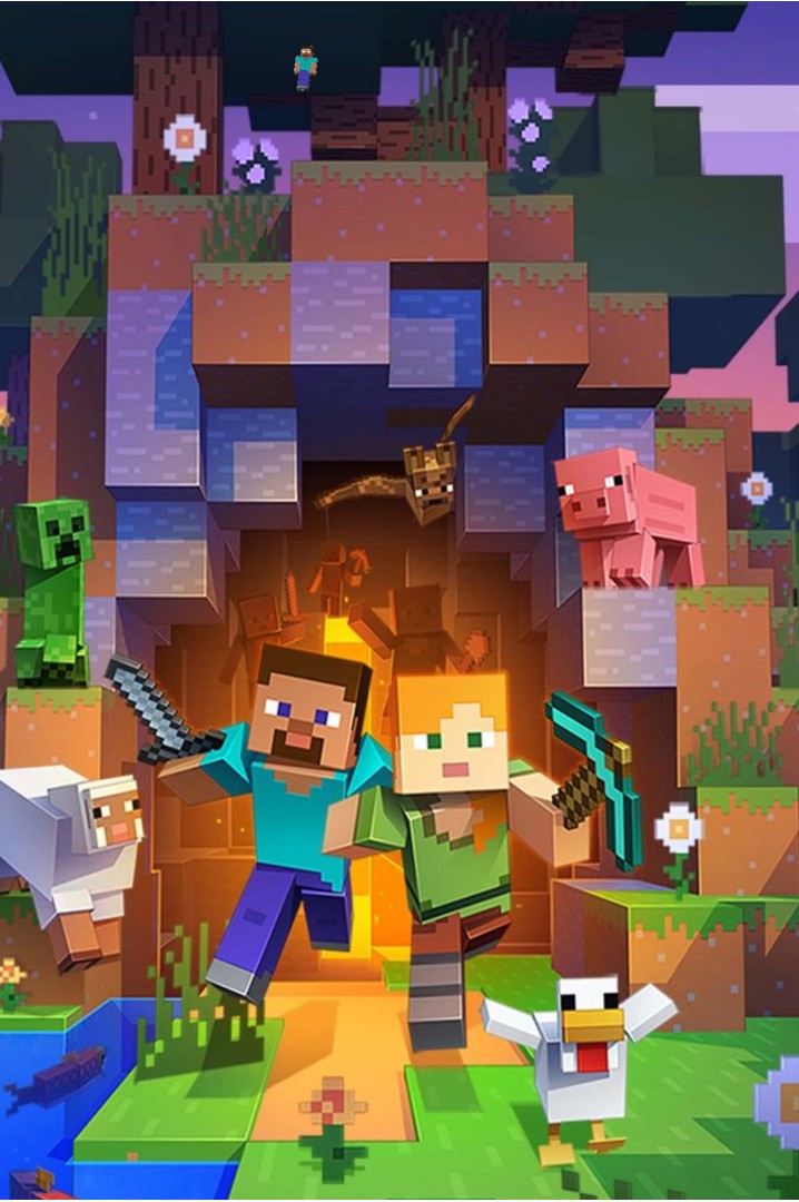 Póster Minecraft Aventura en la Cueva