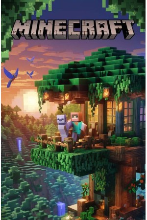 Póster Minecraft Casa en el...