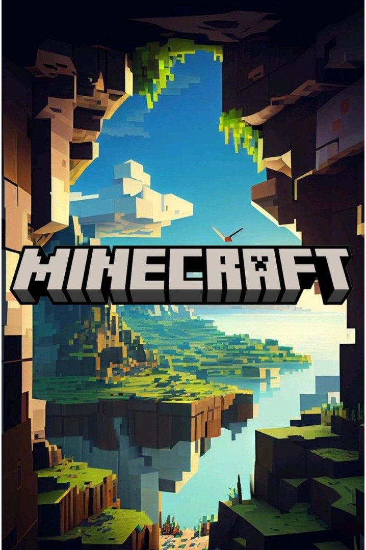 Póster Minecraft Paisaje – Mundo Pixel
