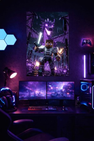 Póster Minecraft Dragón del...