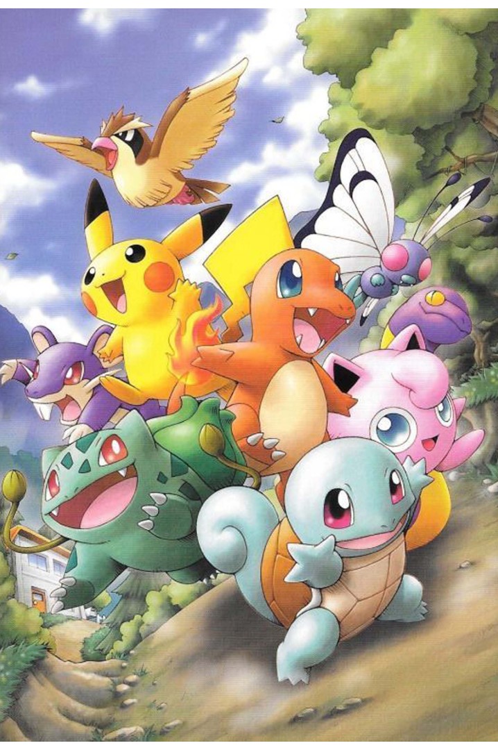 Póster Pokémon Clásicos – Estilo Ilustración Retro