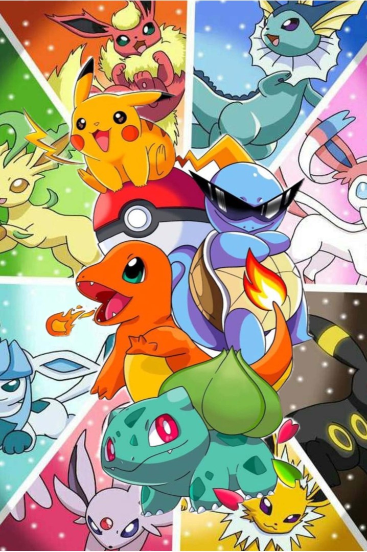Póster Pokémon Evoluciones – Ilustración Anime...