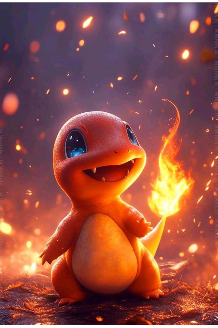 Póster Pokémon Charmander de Fuego – Estilo...