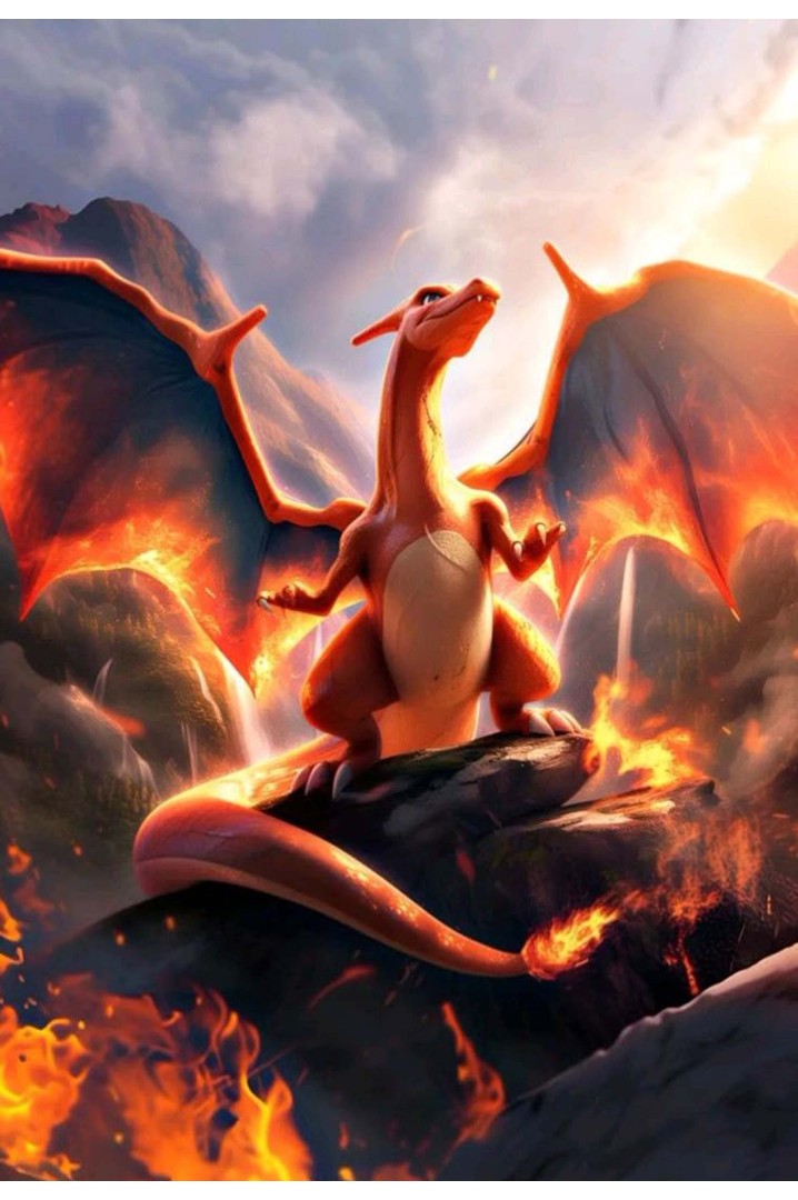 Póster Pokémon Charizard de Fuego – Estilo...