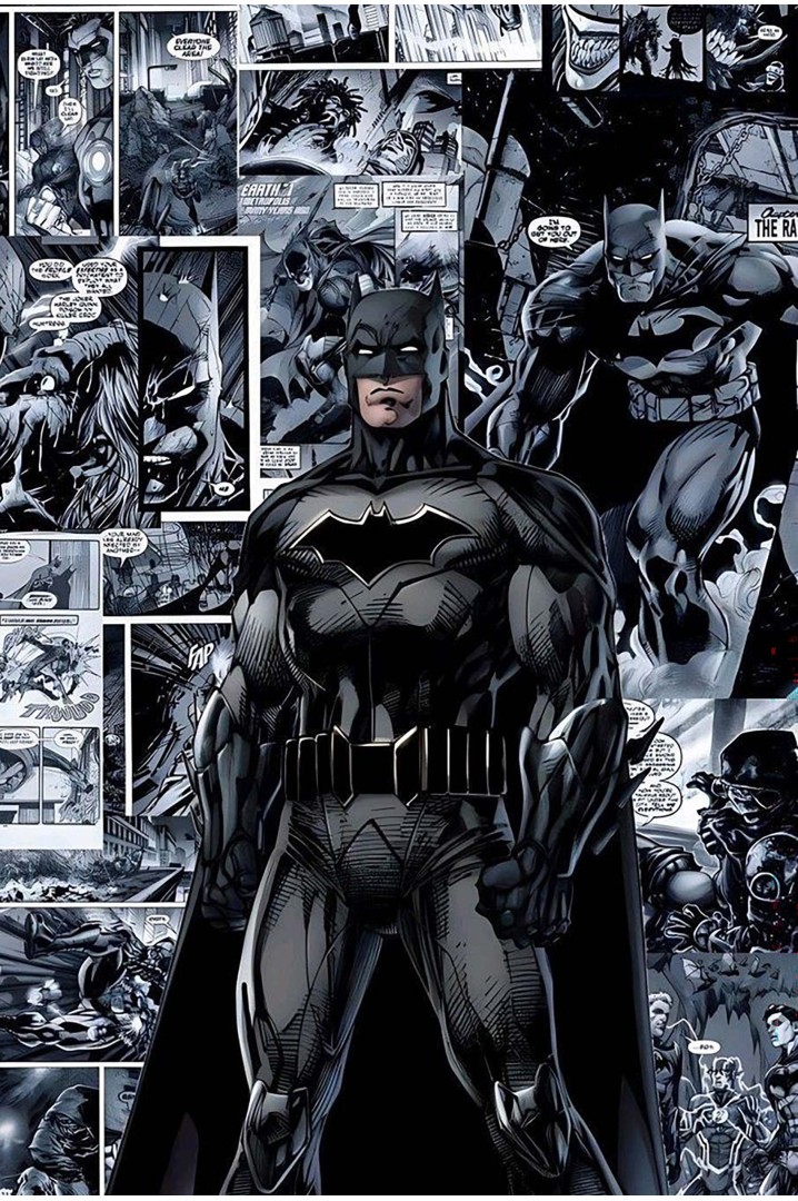 Póster Batman Estilo Cómic Noir – El Caballero...