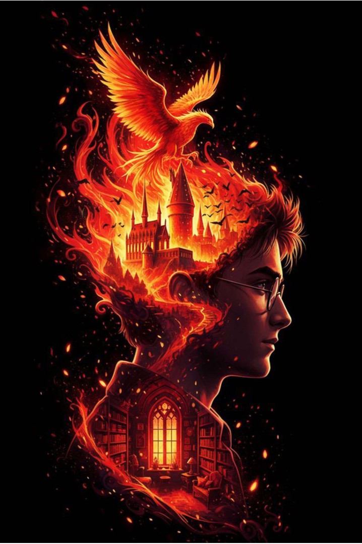 Póster Harry Potter – Fénix y Fuego Interior