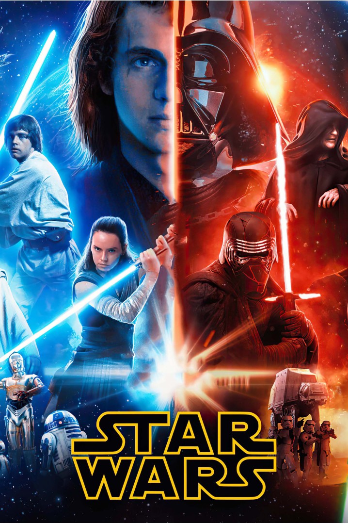 Póster Saga Galáctica – Luz y Lado Oscuro