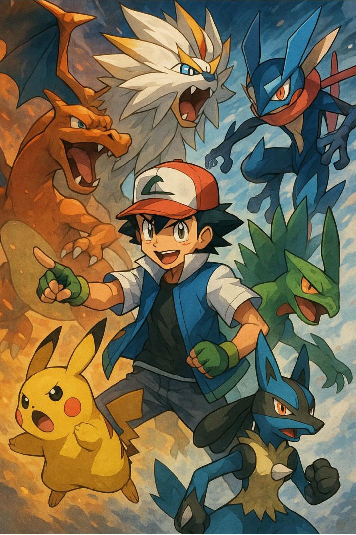 Mettaposter Pokémon Batalla Épica – Ash,...