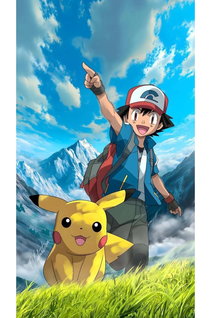 Mettaposter Pokémon Aventura – Ash y Pikachu en...