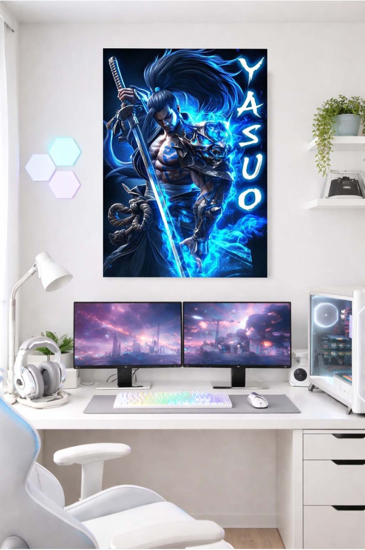 Mettaposter Yasuo League of Legends – Arte Épico en Metacrilato Premium