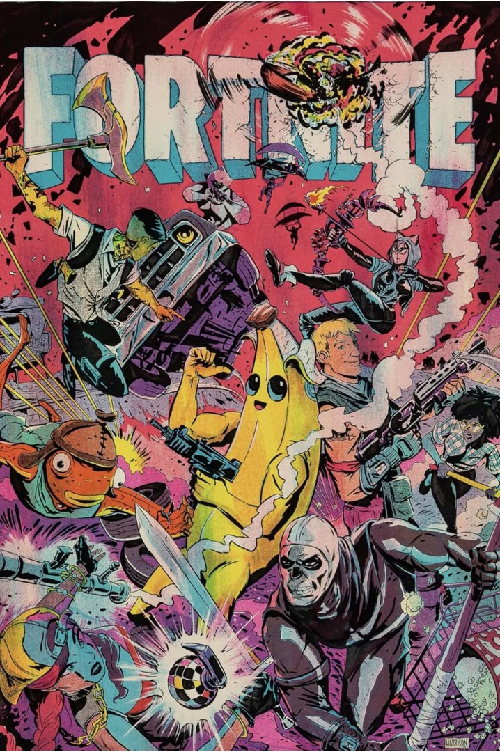 Mettaposter Fortnite Comic Chaos – Diseño Retro...