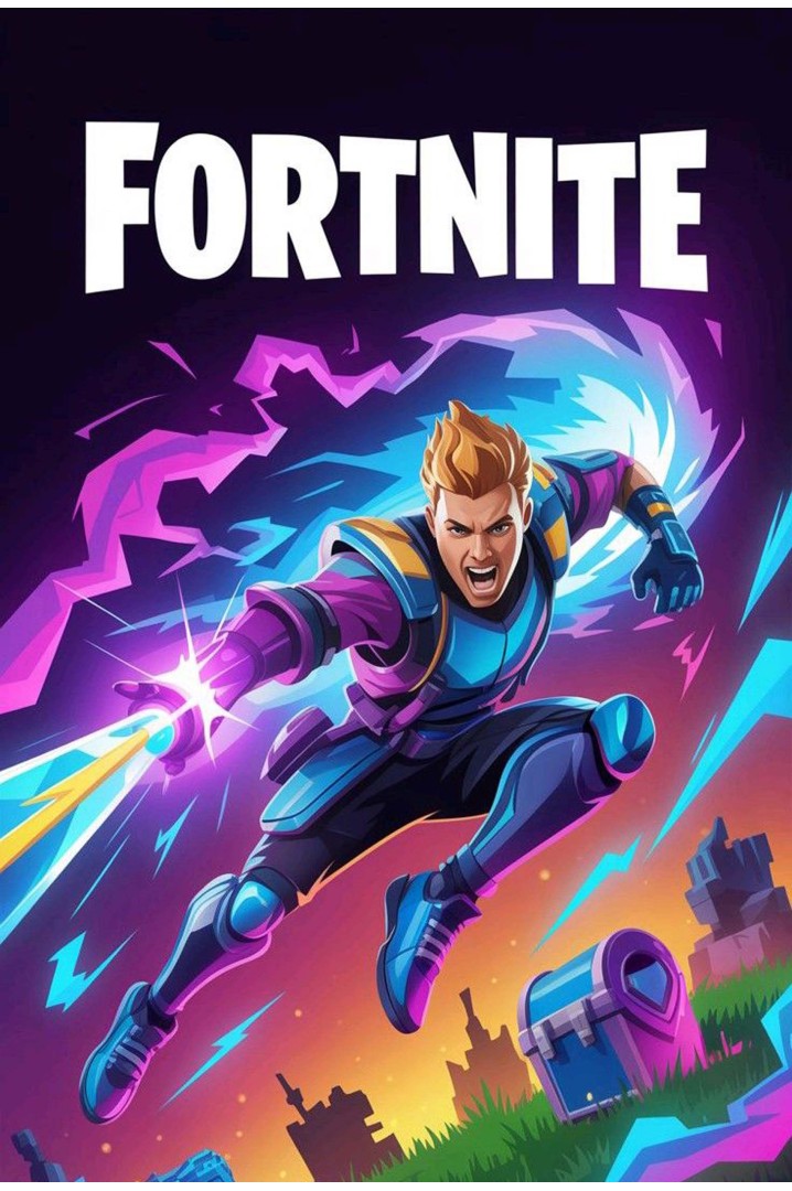 Mettaposter Fortnite Action Neon – Diseño...