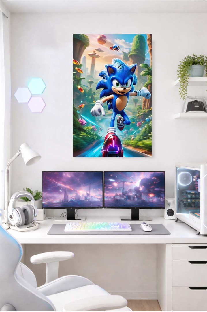 Mettaposter Sonic Velocity – Diseño Dinámico Full Speed en Metacrilato Premium