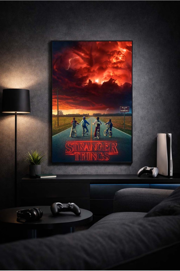 Mettaposter Stranger Things Hawkins Storm – Diseño Cinematográfico en Metacrilato Premium
