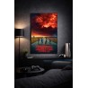 Mettaposter Stranger Things Retro – Eleven y Hawkins en Metacrilato Premium