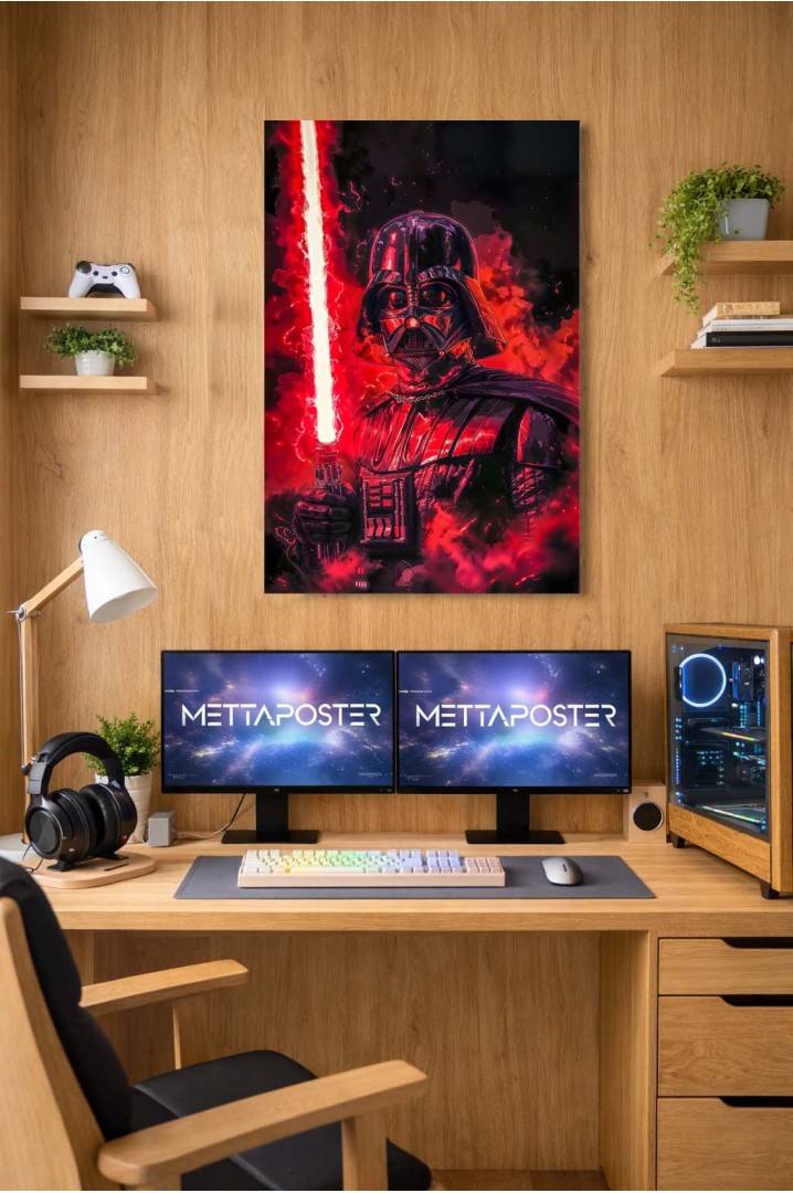 Mettaposter Darth Vader Red Power – Star Wars en Metacrilato Premium