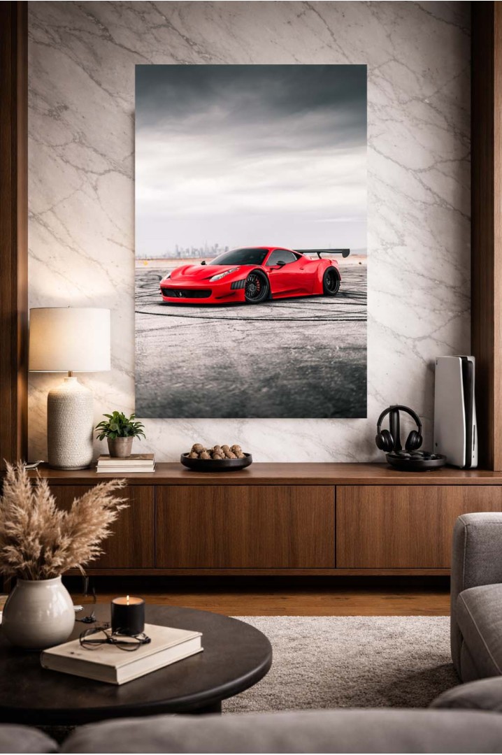 Mettaposter Ferrari 458 Italia – Red Racing Edition