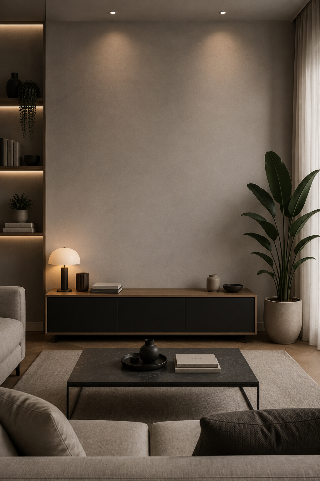 Salón minimalista